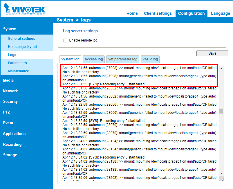 [All cameras] What should you do if the SD card cannot be found or is found to be detached in