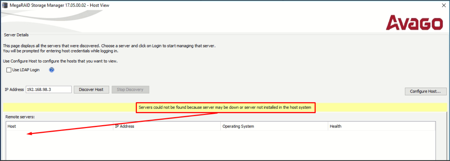 [NR9X82v2] What to do if the server cannot identify the AVAGO RAID