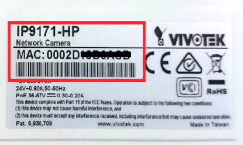 How to find the model name of a VIVOTEK camera? – VIVOTEK Support Center