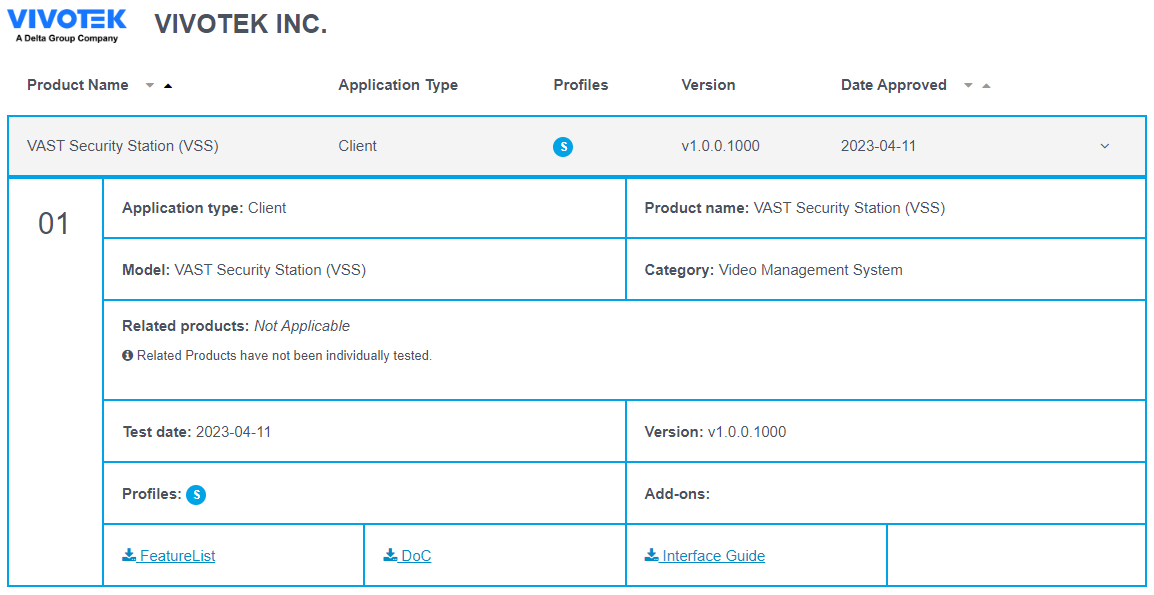 [VSS] Does the VAST Security Station support thirdparty cameras using