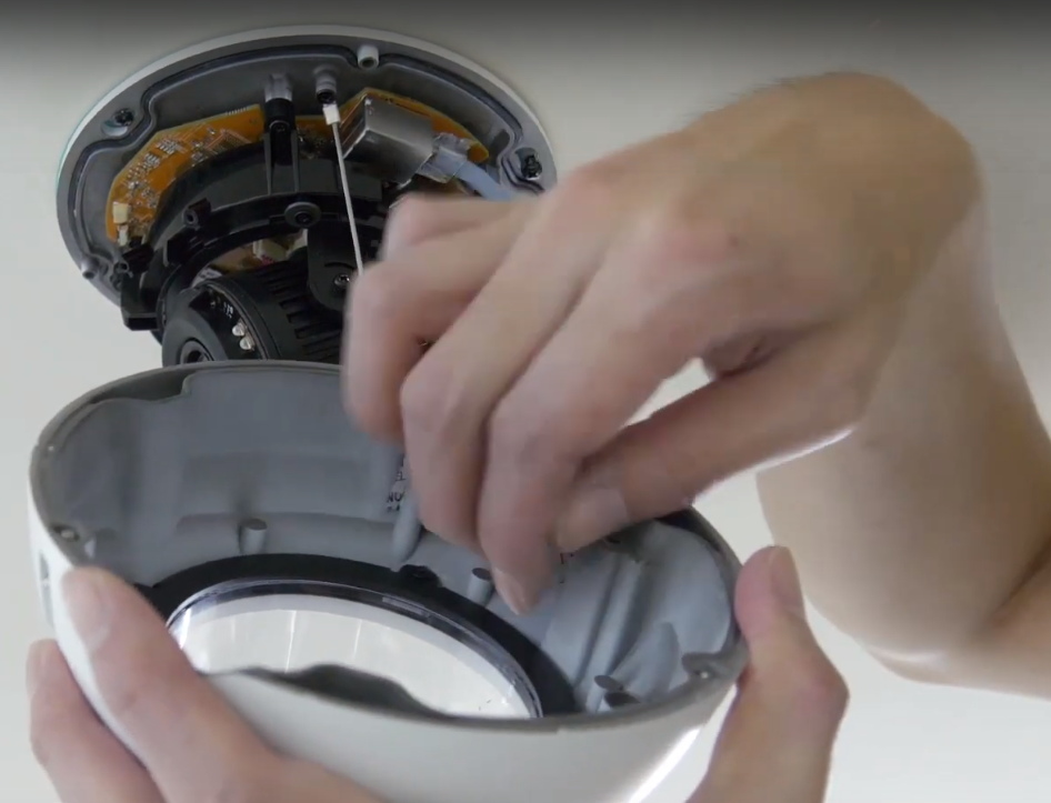 [All cameras] How to change the desiccant bag in Fixed Dome Series